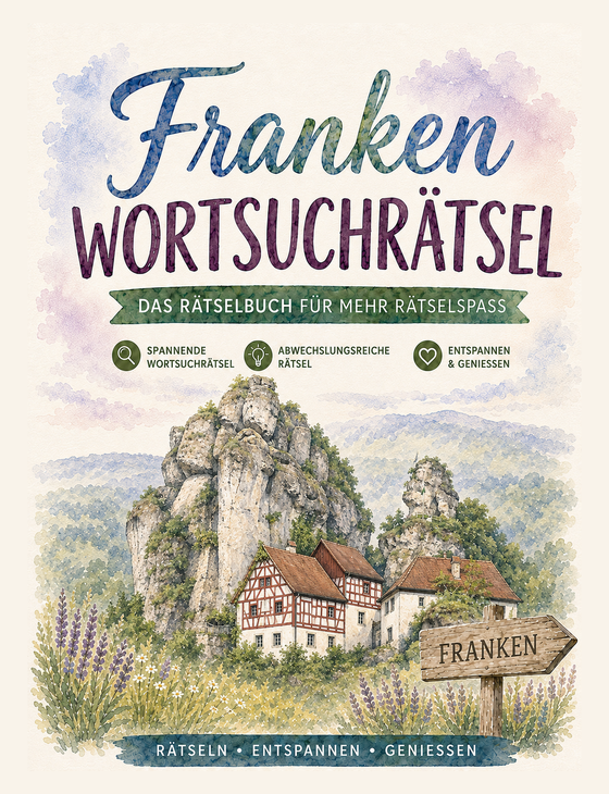 Franken Wortsuchrätsel – Rätselbuch im Großdruck, Cover